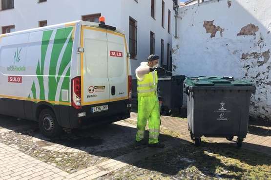 Limpieza desinfecta el casco histórico de Telde (Foto TA)